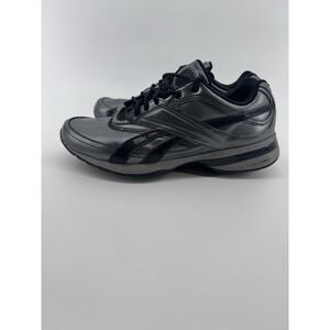 Reebok Easytone Shoes Womens Size 8.5 Silver Black Walking Toning Sneakers